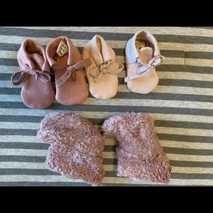 Kate Quinn baby booties - 3 pair